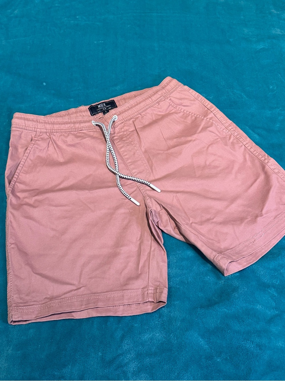 MBX Premium Goods Men's Dusty Pink Drawstring Shorts - Size S